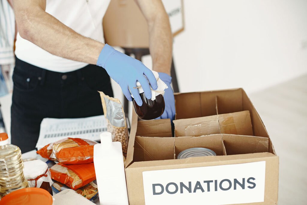 Food bank donations box